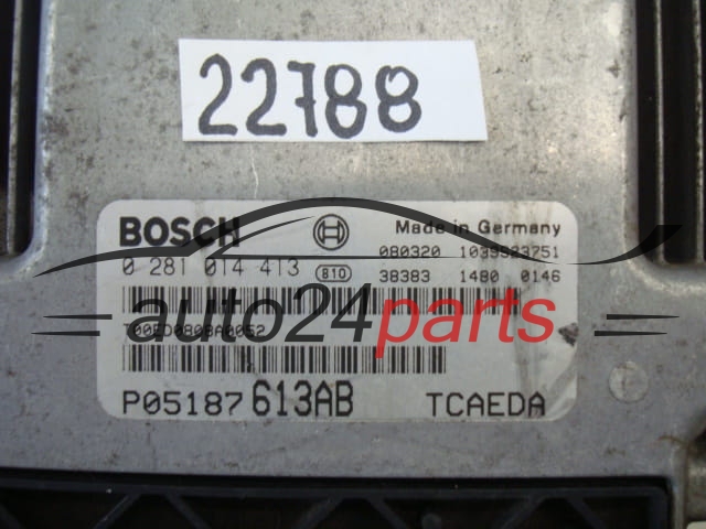 CALCULATEUR MOTEUR JEEP PATRIOT 2.0 CRD BOSCH 0 281 014 413, 0281014413, P05187613AB
