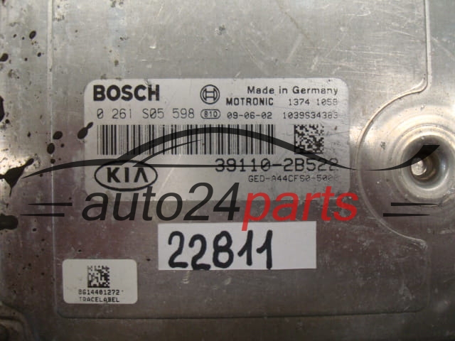 MOTORSTEUERGERÄT ECU STEUERGERAT KIA HYUNDAI BOSCH 0 261 S05 598, 0261S05598, 39110-2B522, 391102B522