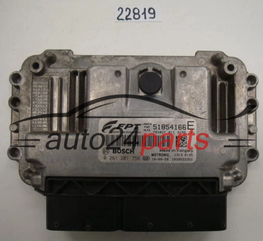 MOTORSTEUERGERÄT ECU STEUERGERAT FIAT ALFA 500 LANCIA 1.4 TSI BOSCH 0 261 201 756, 0261201756, 51854166