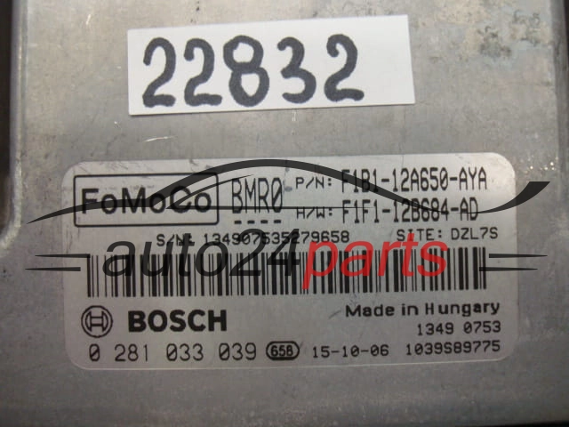 CALCULATEUR MOTEUR FORD FOCUS BOSCH 0281 033 039, 0281033039, F1B1-12A650-AYA, F1B112A650AYA