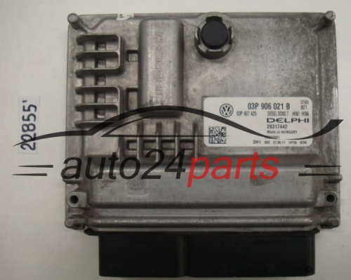 KOMPUTER STEROWNIK SILNIKA VOLKSWAGEN POLO 6R 1.2 TDI DELPHI 28317442, 03P 906 021 B, 03P906021B, 03P 907 425, 03P907425