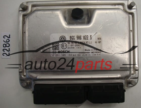 KOMPUTER STEROWNIK SILNIKA VW VOLKSWAGEN CADDY BOSCH 0 261 S06 184, 0261S06184, 06G 906 022 S, 06G906022S, ME7.1.1