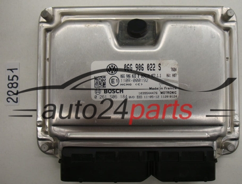 MOTORSTEUERGERÄT ECU STEUERGERAT VW VOLKSWAGEN CADDY BOSCH 0 261 S06 184, 0261S06184, 06G 906 022 S, 06G906022S, ME7.1.1