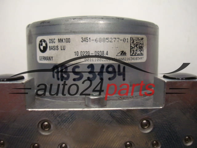 ABS POMPA I STEROWNIK MINI COOPER 3451-6885277-01, 3451688527701, 10.0220-0938.4, 10022009384, 6885278