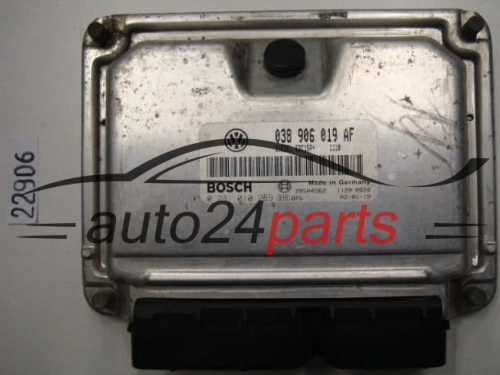 KOMPUTER STEROWNIK SILNIKA SKODA FABIA 1.9 TDI 038906019AF, 038 906 019 AF BOSCH 0281010289, 0 281 010 289 DIESEL EDC15P+