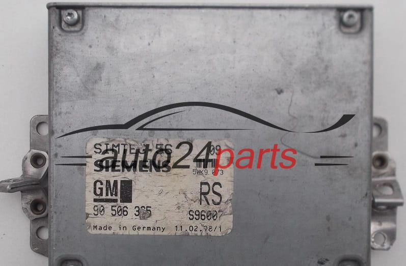 KOMPUTER STEROWNIK SILNIKA OPEL VECTRA B 1.8 X18XE 2.0 X20XEV 90506365 RS, 90 506 365 RS, 90512130, 90 512 130, 6237455, 62 37 455, SIEMENS 5WK9.073, 5WK9073 SIMTEC 56 S96007