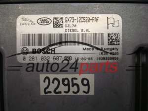 KOMPUTER STEROWNIK SILNIKA JAGUAR RANGE ROVER BOSCH 0 281 032 607, 0281032607, GX73-12C520-FAF, GX7312C520FAF