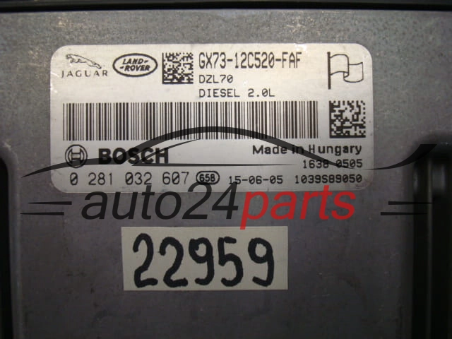 KOMPUTER STEROWNIK SILNIKA JAGUAR RANGE ROVER BOSCH 0 281 032 607, 0281032607, GX73-12C520-FAF, GX7312C520FAF
