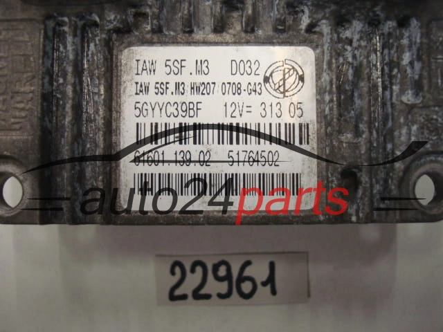 KOMPUTER STEROWNIK SILNIKA FIAT IAW 5SF.M3, IAW5SFM3, 51764502