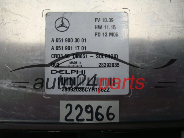 KOMPUTER STEROWNIK SILNIKA MERCEDES BENZ A6519003001, 28392035, CRD3.60 SOLENOID