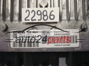 KOMPUTER STEROWNIK SILNIKA CITROEN PEUGEOT SID 801A, 5WS40146A-T, 5WS40146AT, SW9653205080