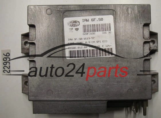 KOMPUTER STEROWNIK SILNIKA FIAT CINQUECENTO 500 0.9, MAGNETI MARELLI IAW 6F.S0, IAW6FS0, 61602.012.04, 6160201204, 7754649