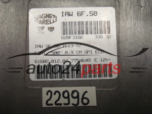 KOMPUTER STEROWNIK SILNIKA FIAT CINQUECENTO 500 0.9, MAGNETI MARELLI IAW 6F.S0, IAW6FS0, 61602.012.04, 6160201204, 7754649