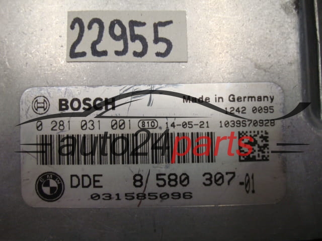 CALCULATEUR MOTEUR BMW X1 BOSCH 0 281 031 001, 0281031001, DDE 8580 307, DDE8580307, 8580307