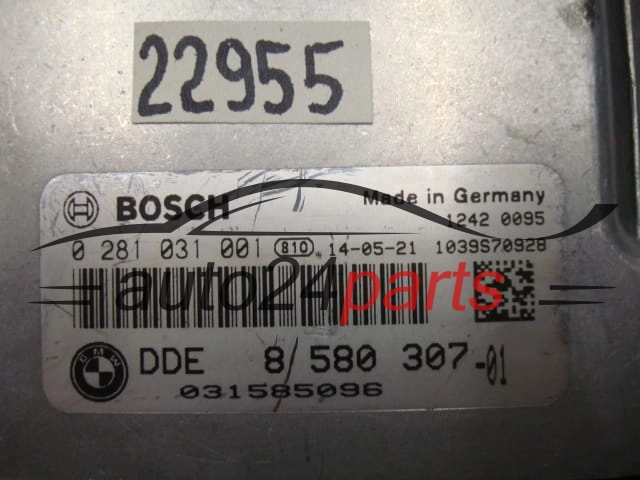 CALCULATEUR MOTEUR BMW X1 BOSCH 0 281 031 001, 0281031001, DDE 8580 307, DDE8580307, 8580307