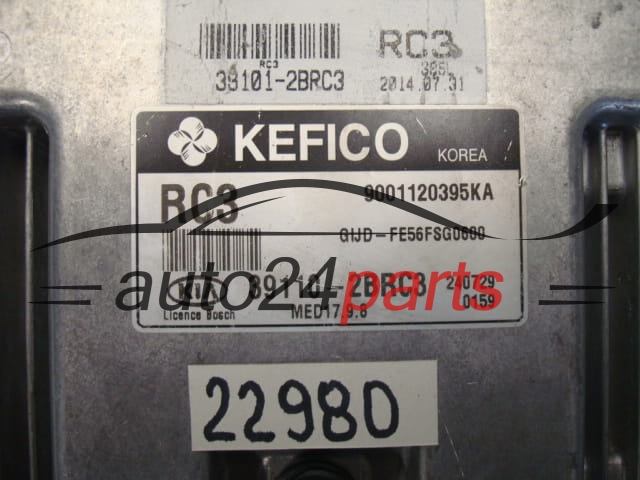 MOTORSTEUERGERÄT ECU STEUERGERAT KIA HYUNDAI 39110-2BRC3, 391102BRC3, 9001120395KA, MED17.9.8