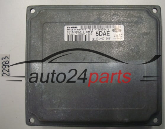 MOTORSTEUERGERÄT ECU STEUERGERAT FORD FIESTA SIM 21 4S61-12A650-JB, 4S6112A650JB, S118763005B