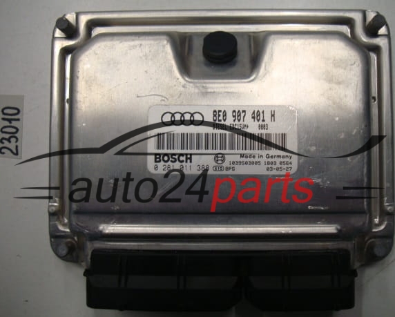 KOMPUTER STEROWNIK SILNIKA AUDI 2.5 TDI BOSCH 0 281 011 388, 0281011388, 8E0 907 401 H, 8E0907401H