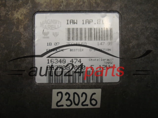 KOMPUTER STEROWNIK SILNIKA PEUGEOT 206 1.4 Magneti Marelli IAW 1AP.81, IAW1AP81, 16301.464, 16301464, 9636727080