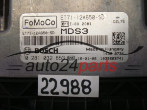 MOTORSTEUERGERÄT ECU STEUERGERAT FORD 1.5 TDCI BOSCH 0 281 032 853, 0281032853, ET71-12A650-SD, ET7112A650SD