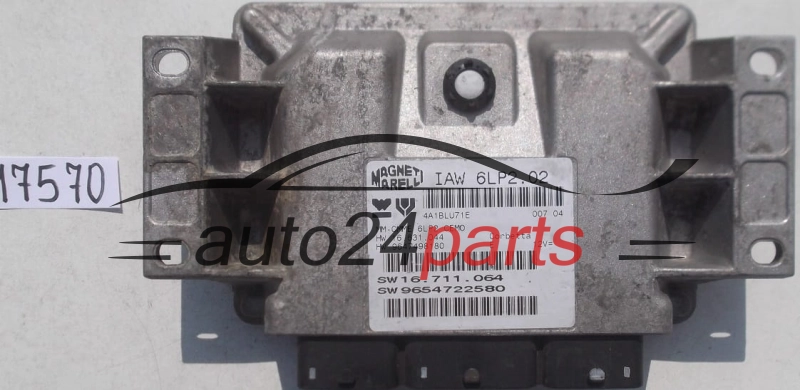 KOMPUTER STEROWNIK SILNIKA CITROEN C3 1.4 MAGNETI MARELLI IAW 6LP2.02, IAW6LP202, HW 16.631.044, 16631044, 9647498180, SW 16.711.064, 16711064, 9654722580 