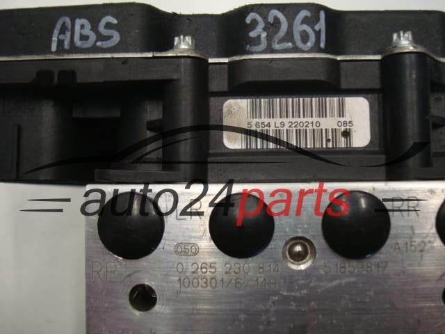 ABS PUMPE BLOCK HYDRAULIKPUMPE STEUERGERÄT FIAT 500 BOSCH 0 265 230 814, 0265230814, 51853817, 0265951550
