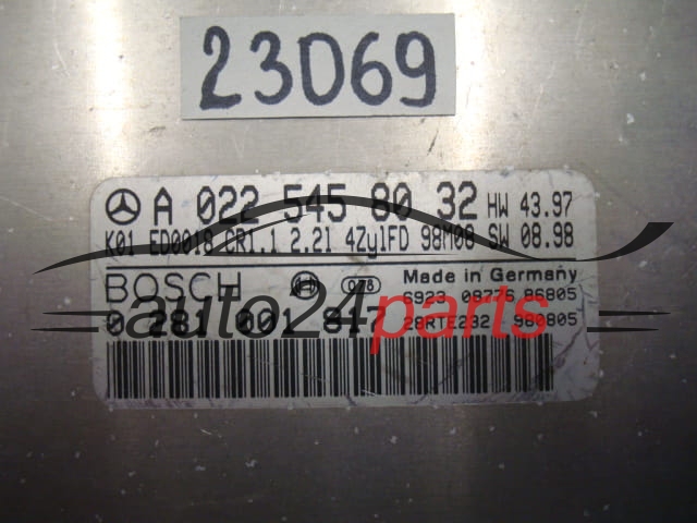 KOMPUTER STEROWNIK SILNIKA MERCEDES BENZ BOSCH 0 281 001 817, 0281001817, A 022 545 80 32, A0225458032, CR1.1