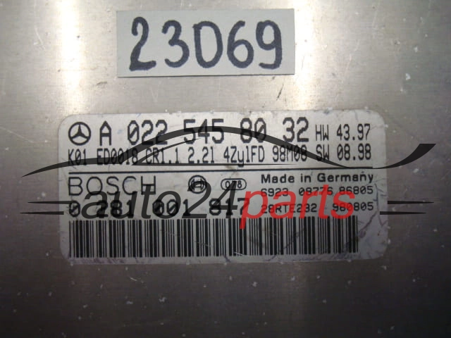 KOMPUTER STEROWNIK SILNIKA MERCEDES BENZ BOSCH 0 281 001 817, 0281001817, A 022 545 80 32, A0225458032, CR1.1