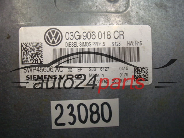 KOMPUTER STEROWNIK SILNIKA VW VOLKSWAGEN PASSAT 03G 906 018 CR, 03G906018CR, 03G906018, 5WP45606AC