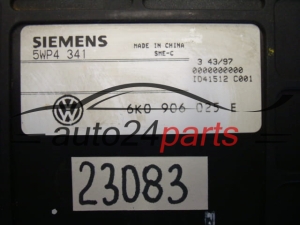 KOMPUTER STEROWNIK SILNIKA SEAT IBIZA CORDOBA VW POLO 1.6 AFT 6K0906025E, 6K0 906 025 E, SIEMENS 5WP4341