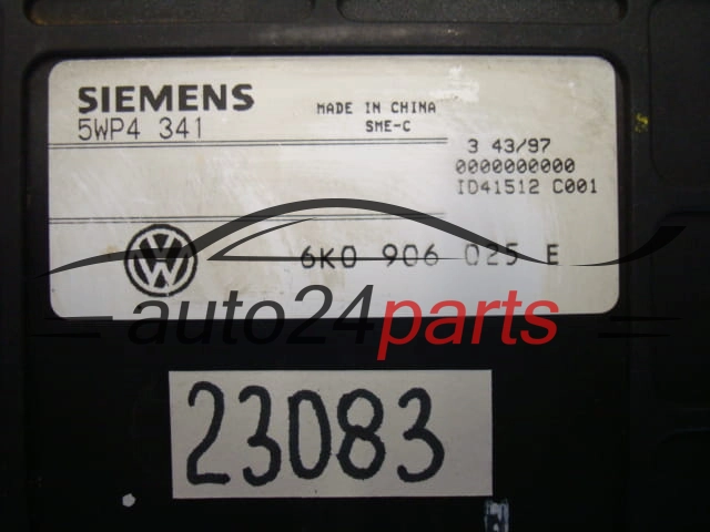 KOMPUTER STEROWNIK SILNIKA SEAT IBIZA CORDOBA VW POLO 1.6 AFT 6K0906025E, 6K0 906 025 E, SIEMENS 5WP4341