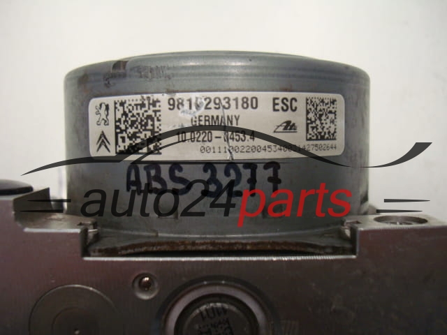 POMPE HYDRAULIQUE ET CALCULATEUR d'ABS CITROEN PEUGEOT 9810293180, 10.0220-0453.4, 10022004534, 10.0914-3960.3, 10091439603