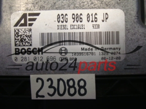 Sterownik silnika SEAT ALHAMBRA VW SHARAN 2.0 TDI 03G906016JP BOSCH 0281012696 DIESEL EDC16U31 9771 1039S21118 - 23088