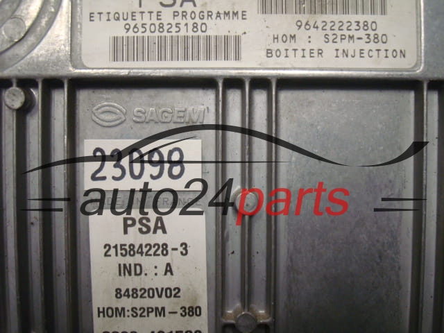 KOMPUTER STEROWNIK SILNIKA CITROEN C3 1.4 8V Sagem 21584228-3, 215842283, 9650825180, 9642222380