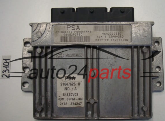 KOMPUTER STEROWNIK SILNIKA CITROEN C3 1.4 Sagem 21647626-0, 216476260, 9648293980, 9642222