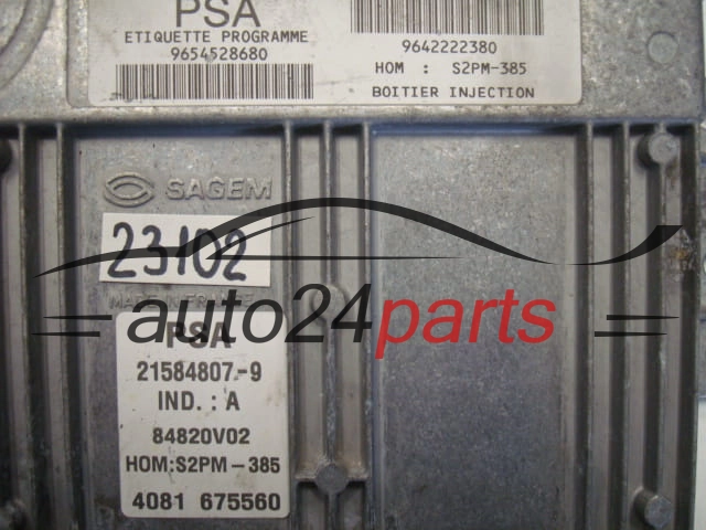 KOMPUTER STEROWNIK SILNIKA CITROEN 21584807-9, 215848079, 9654528680