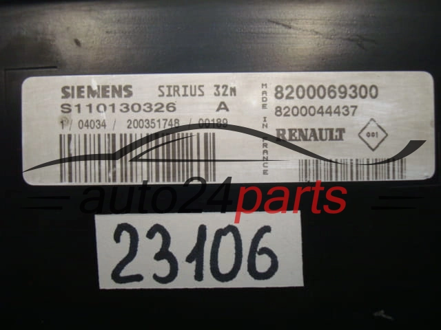 KOMPUTER STEROWNIK SILNIKA RENAULT KANGOO S110130326 A, S110130326A, 8200069300
