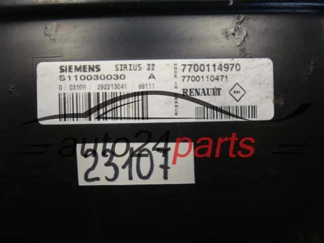KOMPUTER STEROWNIK SILNIKA RENAULT MEGANE SCENIC 1.6 SIEMENS SIRIUS 32 S110030030 A, S110030030A, 7700114970, 7700110471