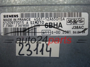 FORD FIESTA SIEMENS SIM 210 S120977015 A, S120977015A, 4S61-12A650-SA, 4S6112A650SA, J38AC, 6BHA