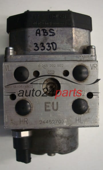 ABS POMPA I STEROWNIK OPEL MERIVA BOSCH 0 265 202 502, 0265202502, 24452709, 0273004634