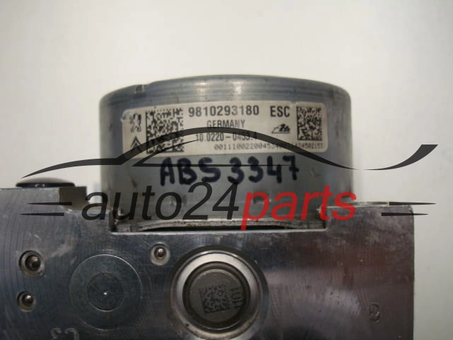 ABS POMPA I STEROWNIK CITROEN PEUGEOT 9810293180, 10.0220-0453.4, 10022004534, 10.0914-3960.3, 10091439603