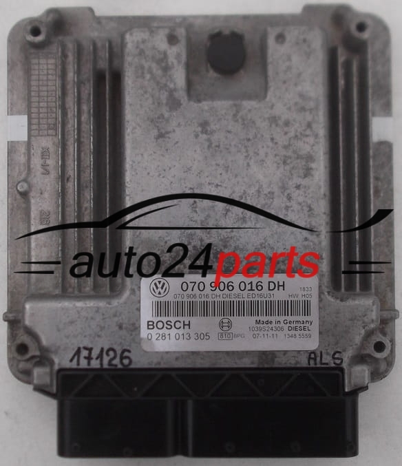 ECU CENTRALITA DE MOTOR VW VOLKSWAGEN TOUAREG 5.0 TDI BOSCH 0 281 013 305, 0281013305, 070 906 016 DH, 070906016DH, 1039S24306