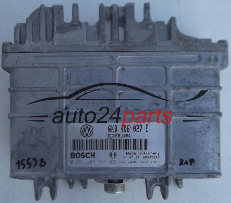 ECU ENGINE CONTROLLER SEAT CORDOBA IBIZA INCA VW POLO CADDY 1.4 6K0906027E, 6K0 906 027 E, BOSCH 0261204593, 0 261 204 593