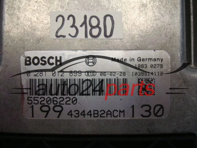 MOTORSTEUERGERÄT ECU STEUERGERÄT FIAT PUNTO GRANDE BOSCH 0 281 012 899, 0281012899, 55206220