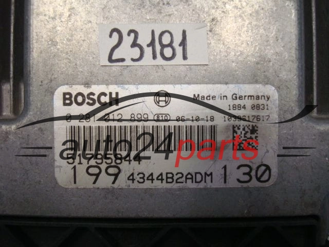 ECU CENTRALITA DE MOTOR FIAT PUNTO GRANDE BOSCH 0 281 012 899, 0281012899, 51795844