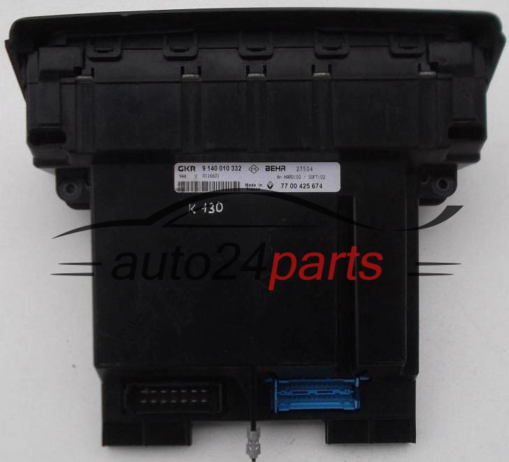 PANEL OGRZEWANIA STEROWNIK NAWIEWU REGULATOR KLIMATRONIK RENAULT LAGUNA 9 140 010 332 / 9140010332 / 77 00 425 674 / 7700425674