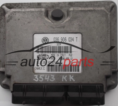 MOTORSTEUERGERÄT ECU STEUERGERÄT SKODA FABIA 1.4 036906034T, 036 906 034 T, 61600.489.12, 6160048912, IAW4LV.C, IAW4LVC 