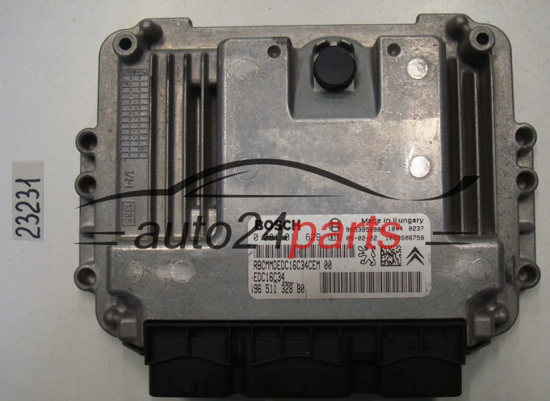 KOMPUTER STEROWNIK SILNIKA CITROEN PEUGEOT 1.6 HDI BOSCH 0 281 011 629, 0281011629, 96 511 328 80, 9651132880, 9653958980, EDC16C34