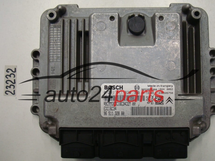 KOMPUTER STEROWNIK SILNIKA CITROEN PEUGEOT 1.6 HDI BOSCH 0 281 011 629, 0281011629, 96 511 328 80, 9651132880, 9653958980, EDC16C34