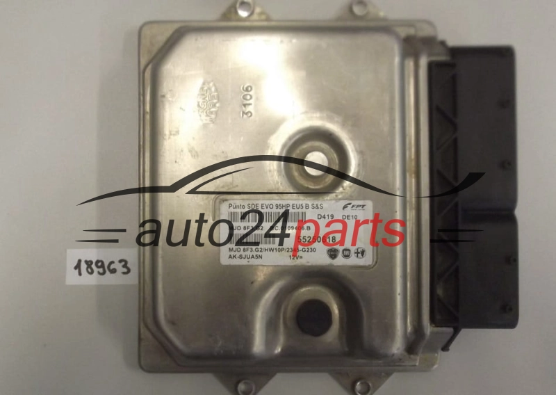 KOMPUTER STEROWNIK SILNIKA FIAT PUNTO 1.3 JTDM 55250618, MJD 8F3.G2, MJD8F3G2